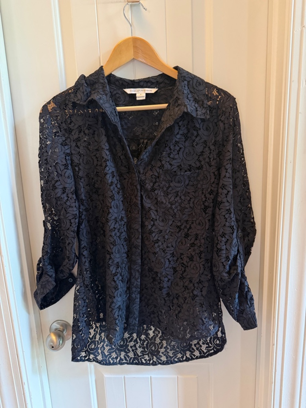 Diane Von Furstenberg lace blouse